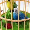 GZYF Singing Chirping Bird in Cage Realistic Sound Activated Chirp - Green and Blue view 3