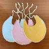 Handmade Baby Drooling Bib Premium Turkish Cotton Feeding Bib with Pompom Lace (Handmade Baby Bib, 100% Natural Turkish Cotton, Waterproof and Stylish Drooling Bib for Boys and Girls - Pompom Lace (Sahara Yellow)) view 3