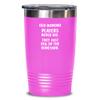 Funny Dominoes Tumbler Old domino players never die Gift For Men and Women 20oz, Pink view 1