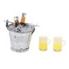 AMLESO 1:12 Dollhouse Ice Bucket Wine Bottle Model Pub Decor view 1