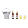 AMLESO 1:12 Dollhouse Ice Bucket Wine Bottle Model Pub Decor view 3