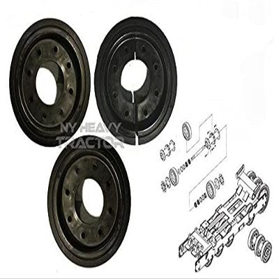 10" DuroForce Rubber Bogie Wheel Kit of 3 for ASV RCV RC85 RC100