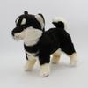 Kawaii Black Shiba Inu Dog Plush Toy Realistic Simulation Soft Stuffed Animal Akita Puppy Plushie Pillow Toys Lifelike Dog Home Decoration 11'' Long (Black and White) view 2