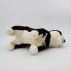 Kawaii Black Shiba Inu Dog Plush Toy Realistic Simulation Soft Stuffed Animal Akita Puppy Plushie Pillow Toys Lifelike Dog Home Decoration 11'' Long (Black and White) view 4