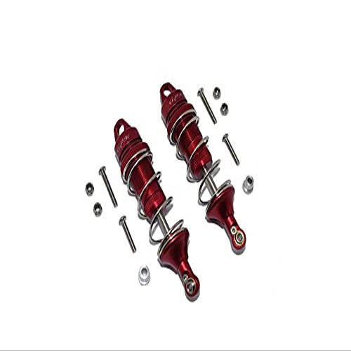 GPM For Losi 1:10 Lasernut U4 Tenacity LOS03028 / Tenacity DB Pro LOS03027V2 Upgrade Parts Aluminum Front Thickened Spring Dampers 86mm - 12Pc Set Red