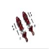 GPM For Losi 1:10 Lasernut U4 Tenacity LOS03028 / Tenacity DB Pro LOS03027V2 Upgrade Parts Aluminum Front Thickened Spring Dampers 86mm - 12Pc Set Red view 1