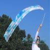 Winged Sirenny Youth Silk Ribbon Dancer Wand, Church Worship & Praise Adoration Dance Flag Banner, Juggling Play Silk Streamer with Rods (71" Ice) view 4