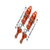 GPM For Losi 1:10 Lasernut U4 Tenacity LOS03028 / Tenacity DB Pro LOS03027V2 Upgrade Parts Aluminum Rear Thickened Spring Dampers 101mm - 12Pc Set Orange view 1