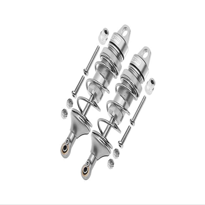 GPM For Losi 1:10 Lasernut U4 Tenacity LOS03028 / Tenacity DB Pro LOS03027V2 Upgrade Parts Aluminum Rear Thickened Spring Dampers 101mm - 12Pc Set Silver