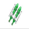 GPM For Losi 1:10 Lasernut U4 Tenacity LOS03028 / Tenacity DB Pro LOS03027V2 Upgrade Parts Aluminum Rear Thickened Spring Dampers 101mm - 12Pc Set Green view 1