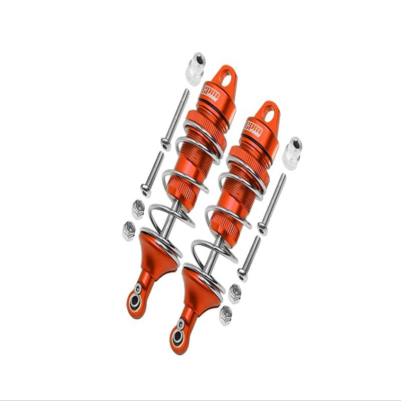 GPM For Losi 1:10 Lasernut U4 Tenacity LOS03028 / Tenacity DB Pro LOS03027V2 Upgrade Parts Aluminum Front Thickened Spring Dampers 86mm - 12Pc Set Orange