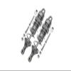 GPM For Losi 1:10 Lasernut U4 Tenacity LOS03028 / Tenacity DB Pro LOS03027V2 Upgrade Parts Aluminum Rear Thickened Spring Dampers 101mm - 12Pc Set Gray Silver view 1