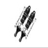 GPM For Losi 1:10 Lasernut U4 Tenacity LOS03028 / Tenacity DB Pro LOS03027V2 Upgrade Parts Aluminum Rear Thickened Spring Dampers 101mm - 12Pc Set Black view 1