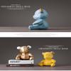 eLymwoo Bear Piggy Bank Home Furnishing Decoration Creative Children's Room Deposit Box Unique and Cute Statue (Yellow) view 4