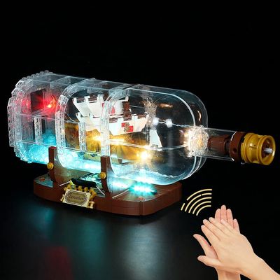 Brick Shine GC Light Kit for Ship in a Bottle 21313 (Model Set is not Included) (Sound)