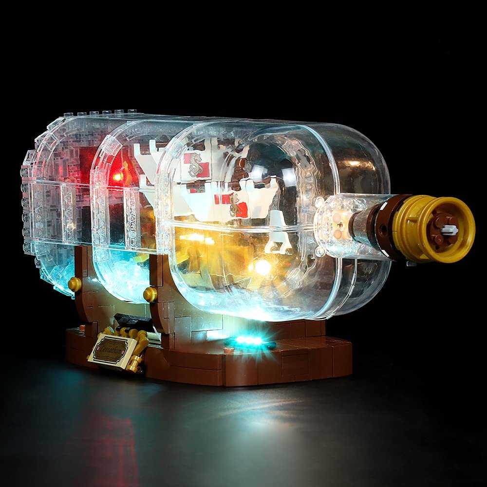 Brick Shine GC Light Kit for Ship in a Bottle 21313 (Model Set is not Included) (Classic)