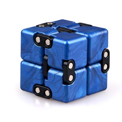 Magic Crazy Cube Stress & Anxiety Relief Toy Killing Time Fidget Toy for Kids Adults ADD ADHD (Blue)