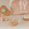 Miniland Doll Wooden Beauty Set - Quality accesory Set with 6 Wooden Pieces and 1 Carry case to Storage for Children from 3 to 6 Years view 2