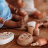 Miniland Doll Wooden Beauty Set - Quality accesory Set with 6 Wooden Pieces and 1 Carry case to Storage for Children from 3 to 6 Years view 4
