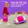 Flybar Pogo Trick Ball for Kids, Trick Bounce Board for Boys and Girls Ages 6+, Up to 160 lbs, Includes Pump, Easy to Carry Handle, Durable Plastic Deck Indoor, Outdoor Toy Pogo Jumper (Unicorn) view 2