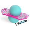 Flybar Pogo Trick Ball for Kids, Trick Bounce Board for Boys and Girls Ages 6+, Up to 160 lbs, Includes Pump, Easy to Carry Handle, Durable Plastic Deck Indoor, Outdoor Toy Pogo Jumper (Donut) view 1