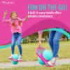 Flybar Pogo Trick Ball for Kids, Trick Bounce Board for Boys and Girls Ages 6+, Up to 160 lbs, Includes Pump, Easy to Carry Handle, Durable Plastic Deck Indoor, Outdoor Toy Pogo Jumper (Donut) view 2