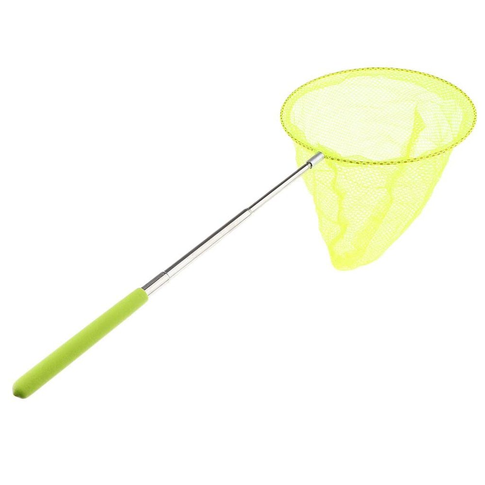 AMLESO Extendable Kids Catcher Net Telescopic Net W/Anti Handle Outdoor Tools, Yellow