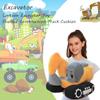 ELAINREN Simulation Yellow Excavator Plush Toy Cool Digger Stuffed Gifts for Boys Cartoon Construction Truck Plushie Car Gifts/26x23cm view 2