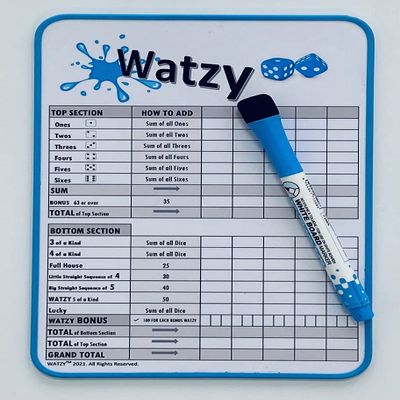 Watzy Magnetic Whiteboard Scorecard