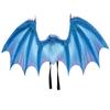 Himine Children's Cartoon Dragon Mask Wings set Children's day Halloween Christmas Party Performance Props (Blue) view 1
