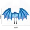 Himine Children's Cartoon Dragon Mask Wings set Children's day Halloween Christmas Party Performance Props (Blue) view 2