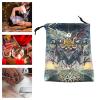 Nanyaciv Tarot Card Velvet Bag, Tarot Rune Bag Bundle, Light and Soft Flannel Digital Printing Card Board Game Embroidery Drawstring Bag, Tarot Bag, Dice Bag, Card Bag, Jewelry Pouch view 2