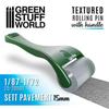 Green Stuff World - Rolling pin with Handle - Sett Pavement 15mm 10494 view 3