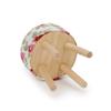 Dollhouse Stool Miniature Round Upholstered 1:12 Scale Wooden Stool Ornament Dollhouse Furnishing Accessories Mini Scene Furniture (White Floral) view 3