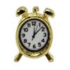 Melody Jane Dolls Houses Dollhouse Brass Alarm Clock Miniature Retro Gold Bedroom Accessory 1:12 Scale view 1