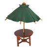 Dollhouse Garden Table with Green Parasol Umbrella Reutter Miniature Furniture view 1