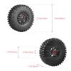 AllinRC High-Grip Aluminum 1.9 Beadlock Wheels and Tires Set Combo All-Terrain for Traxxas TRX-4 Axial SCX10 Capra RC4WD Redcat Gen8 1/10 Scale RC Crawler view 2