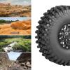 AllinRC High-Grip Aluminum 1.9 Beadlock Wheels and Tires Set Combo All-Terrain for Traxxas TRX-4 Axial SCX10 Capra RC4WD Redcat Gen8 1/10 Scale RC Crawler view 3