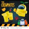 Among Us Stamper Yellow Crewmate Plant Hat 7" Video Game Character Figure view 3