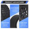 AllinRC Pre-Glued 1/10 RC Short Course Truck Tires and Wheels 12mm Hex with Foam Inserts for Traxxas Slash 4X4 2WD Redcat Blackout Losi Tenacity HPI VKAR HSP LRP 4PCS (Style A) view 3
