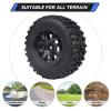 AllinRC Pre-Glued 1/10 RC Short Course Truck Tires and Wheels 12mm Hex with Foam Inserts for Traxxas Slash 4X4 2WD Redcat Blackout Losi Tenacity HPI VKAR HSP LRP 4PCS (Style A) view 4
