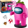 Among Us Stamper Pink Crewmate Flower Hat 7" Video Game Character Figure view 2