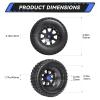 RC Short Course Truck Tires 1/10 Scale, High-Performance Pre-glued RC Wheel Rim and Tires Set 12mm Hex with Foam Inserts for Traxxas Slash 4X4 2WD HPI VKAR Redcat HSP LRP 4PCS (Style B) view 2