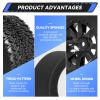 RC Short Course Truck Tires 1/10 Scale, High-Performance Pre-glued RC Wheel Rim and Tires Set 12mm Hex with Foam Inserts for Traxxas Slash 4X4 2WD HPI VKAR Redcat HSP LRP 4PCS (Style B) view 3