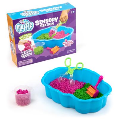 Educational Insights Pluffle Sensory Station - Sensory Bin Foam Set, No Mess Alternative to Sand Toys & Slime for Toddlers, Fun Table Filler for Home or Classroom, Kids Ages 3+