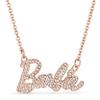 Barbie Crystal Script Logo Necklace (Rose Gold) view 1