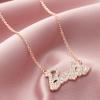Barbie Crystal Script Logo Necklace (Rose Gold) view 2