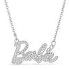Barbie Crystal Script Logo Necklace (Silver) view 1