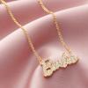 Barbie Crystal Script Logo Necklace (Gold) view 2