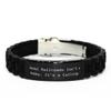 Funny Model Railroads Black Glidelock Clasp Bracelet, Model, Gifts for Friends, Present from, Engraved Bracelet for Model Railroads view 1